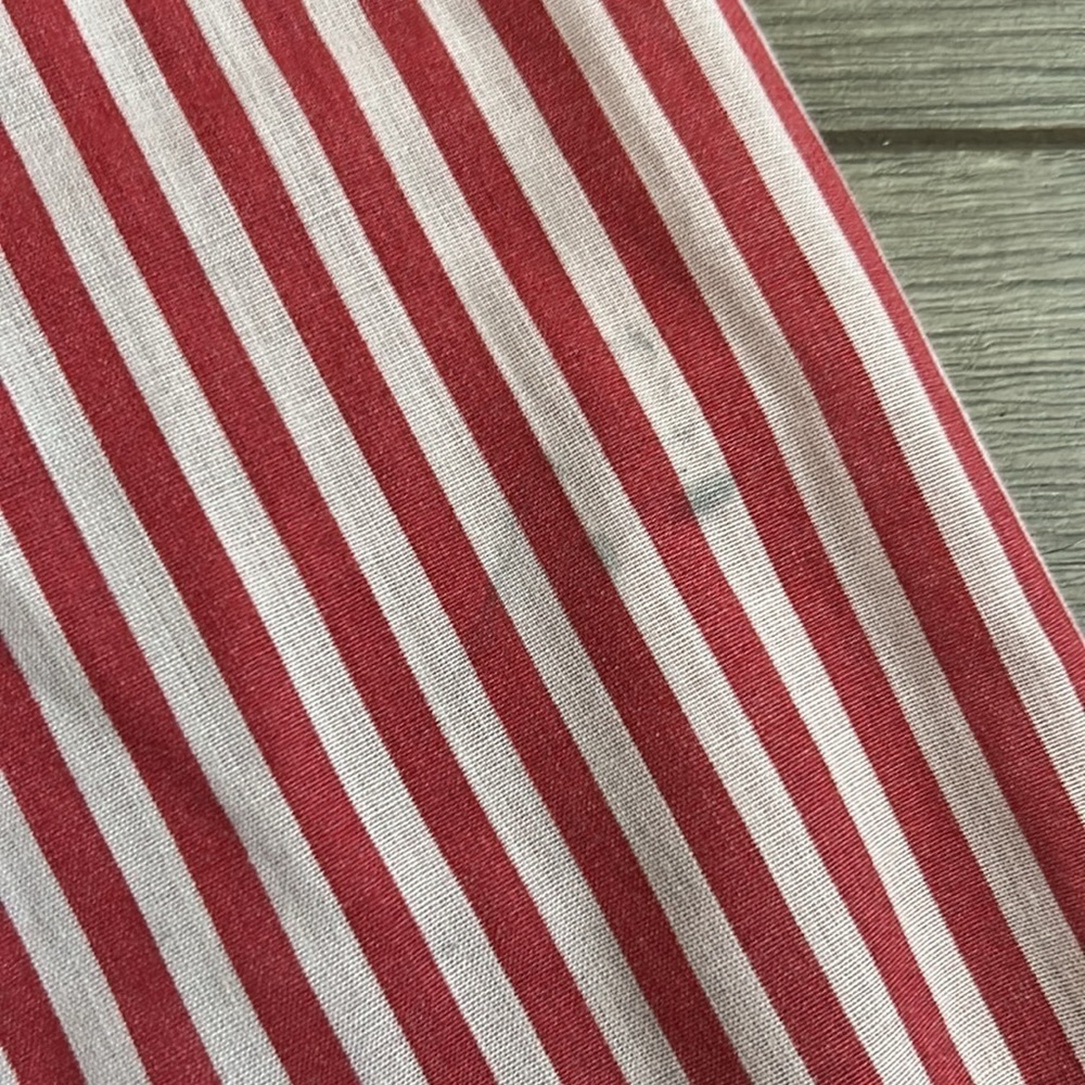 Vintage RoVel of California Red and White Striped Button-Up Blouse - Picture 7 of 8